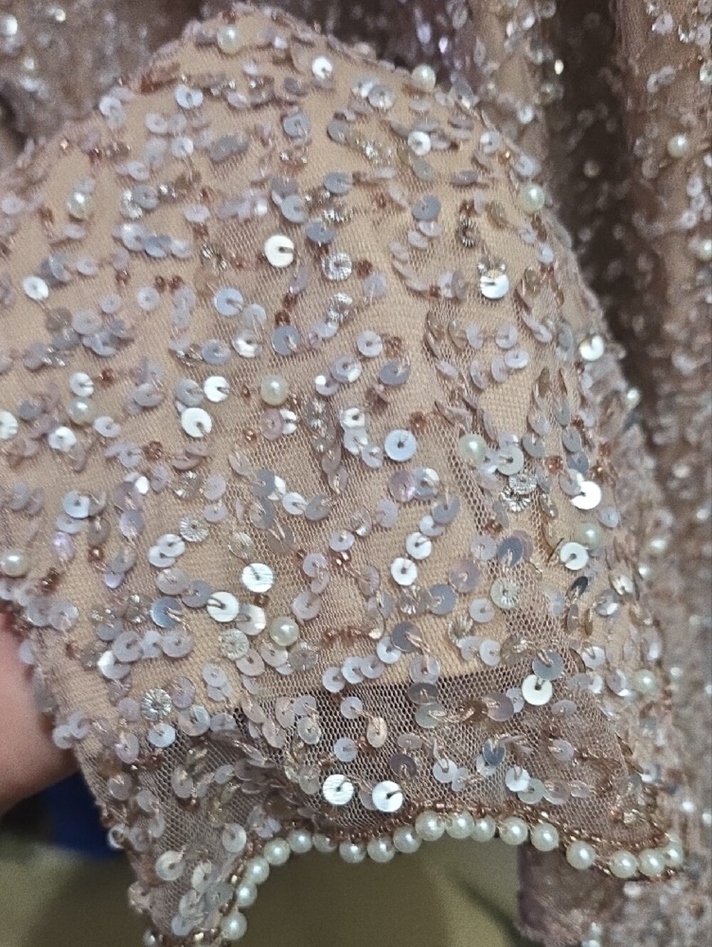 Sequin Shift Dress in Blush - Elegant Women's Party Dress - Picture 8 of 9